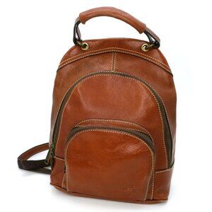 Patricia Nash Backpack Heritage Brown Leather Alencon Top Handle Travel Bag